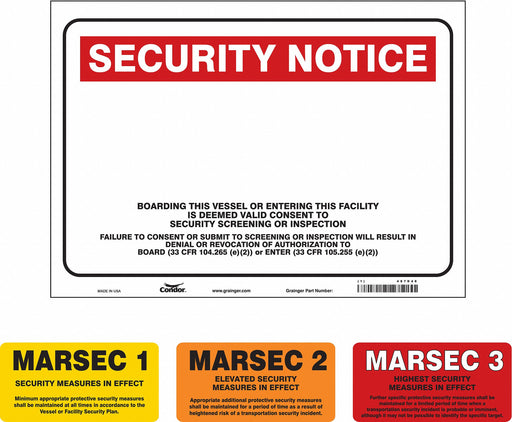 Security Sign 24 in Aluminum