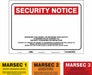Security Sign 24 in Aluminum