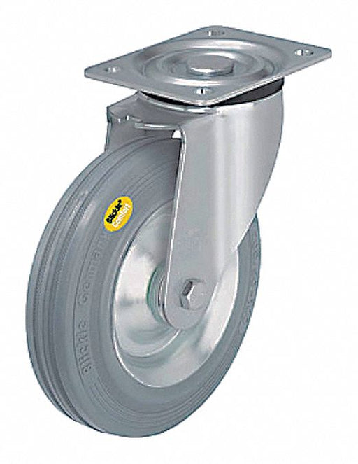Plate Caster Swivel Rubber 9 1/4 H