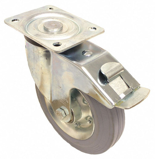 Plate Caster Swivel Rubber 9 1/4 H