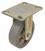 Plate Caster Rigid Rubber 7 1/2 H
