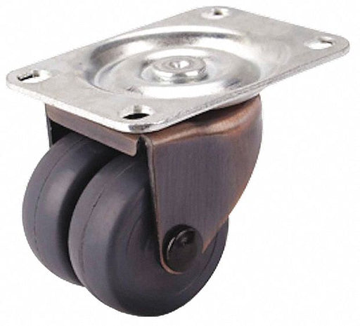 Plate Caster Swivel Rubber 2 3/4 H