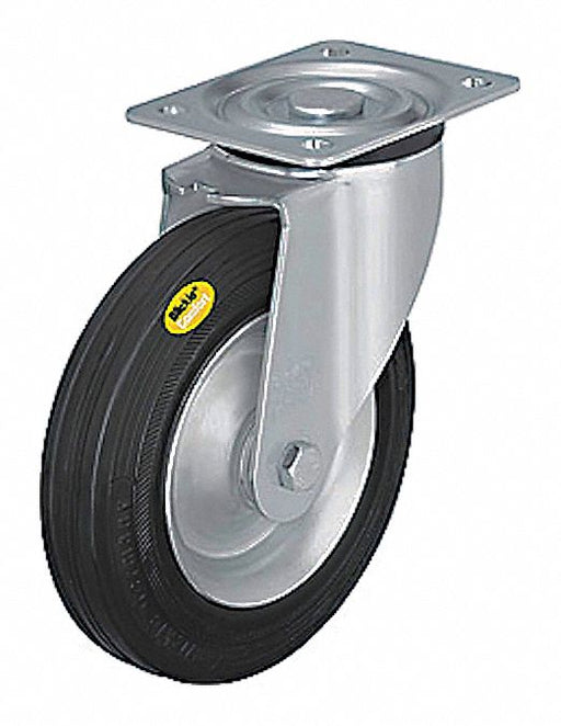 Plate Caster Swivel Rubber 9 1/4 H