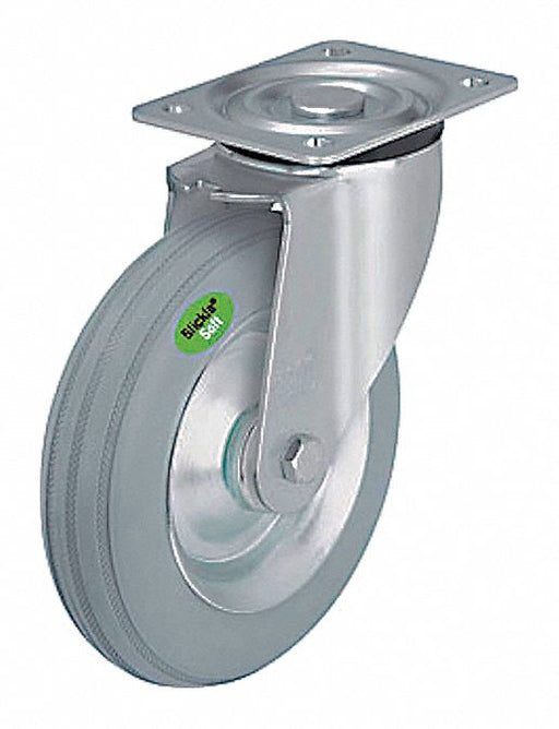 Plate Caster Swivel Rubber 7 11/16 H