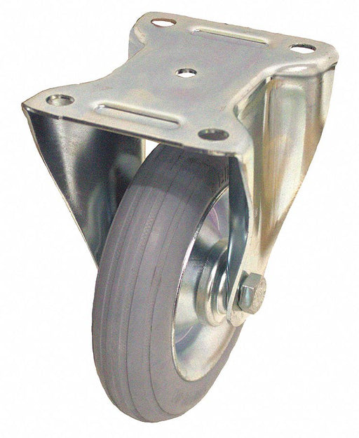 Plate Caster Rigid Rubber 7 11/16 H