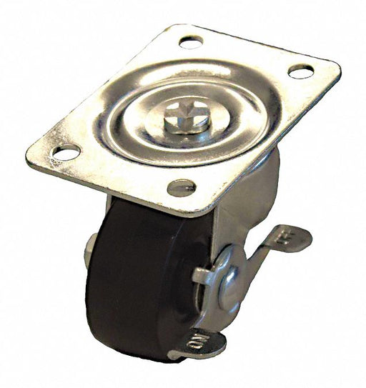 Plate Caster Swivel Rubber 3 1/4 H