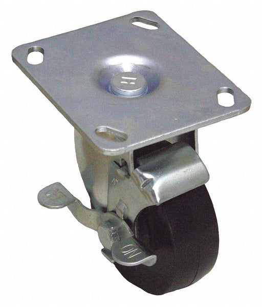 Plate Caster Swivel Rubber 7 1/4 H