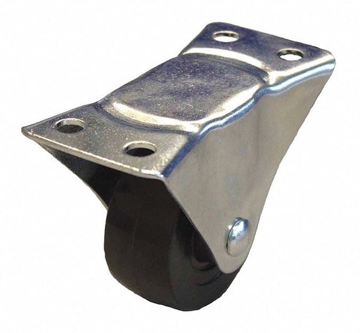 Plate Caster Rigid Rubber 3 1/4 H