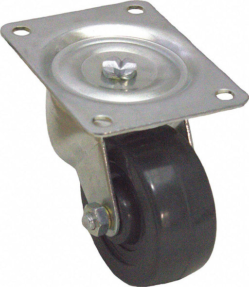 Plate Caster Swivel Rubber 3 11/16 H