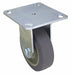 Plate Caster Rigid Rubber 7 1/4 H
