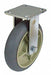 Plate Caster Rigid Rubber 7 1/4 H