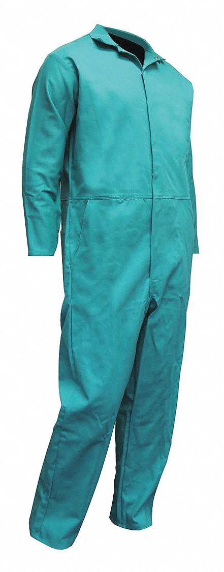 Flame-Res. Coverall Hem Cuff Green M