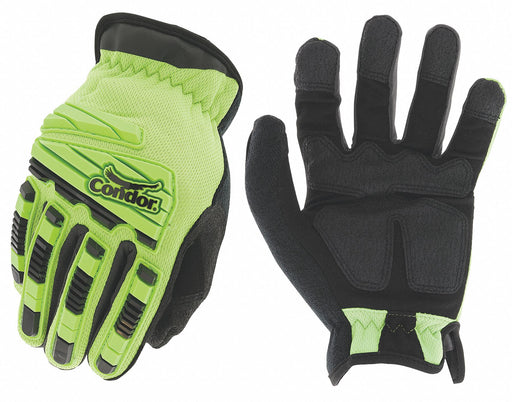 J7287 Mechanics Gloves Hi-Vis Green 12 PR