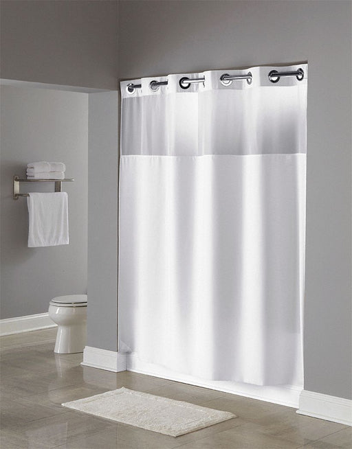 Shower Curtain 74 in L 71 in W White