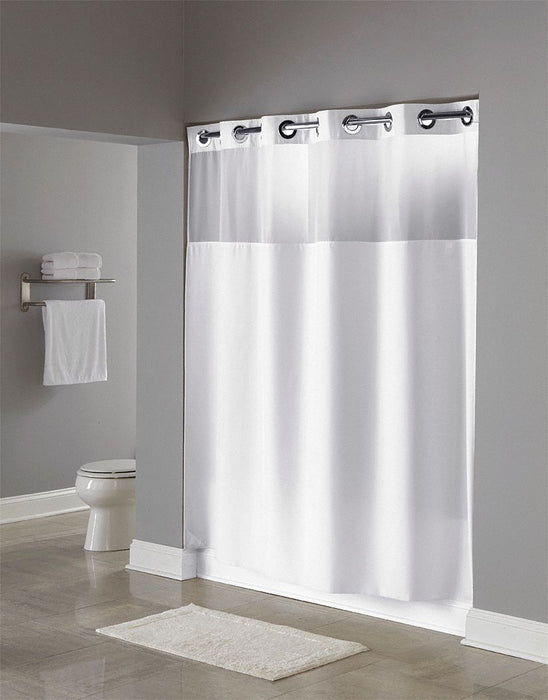 Shower Curtain 77 in L 71 in W White