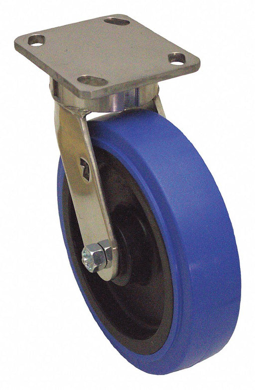 Plate Caster Swivel Polyurethane 7 1/2 H