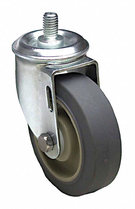 Stem Caster 3 1/2 dia Rubber 250lb