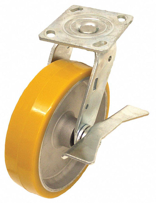 Plate Caster Swivel Polyurethane 9 1/2 H