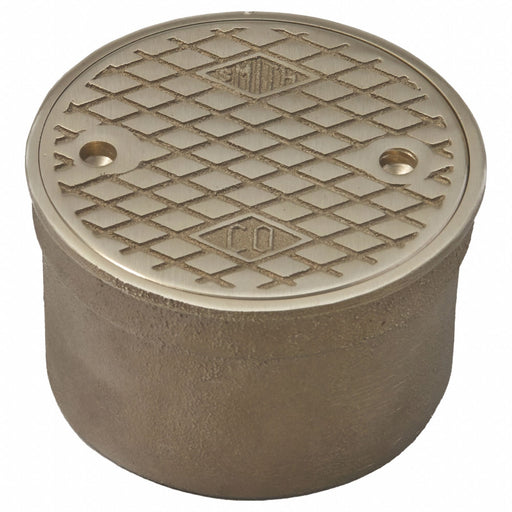 Floor Cleanout 3 in H Nickel Bronze
