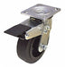 Plate Caster Swivel Rubber 7 1/2 H