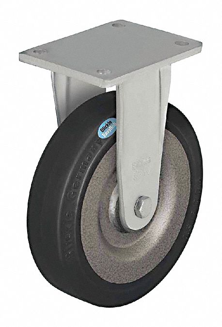 Plate Caster Rigid Rubber 11 5/8 H