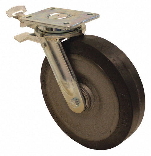 Plate Caster Swivel Rubber 11 5/8 H
