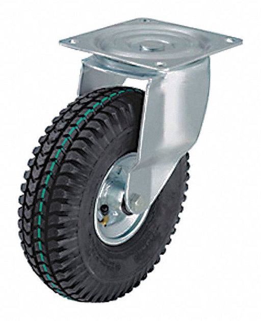 Plate Caster Swivel Rubber 12 1/8 H