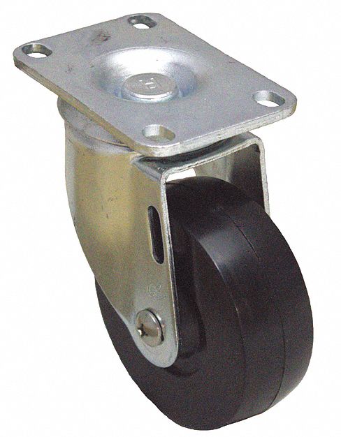 Plate Caster Swivel Rubber 6 3/16 H