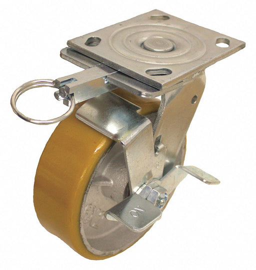Plate Caster Swivel Polyurethane 5 5/8 H