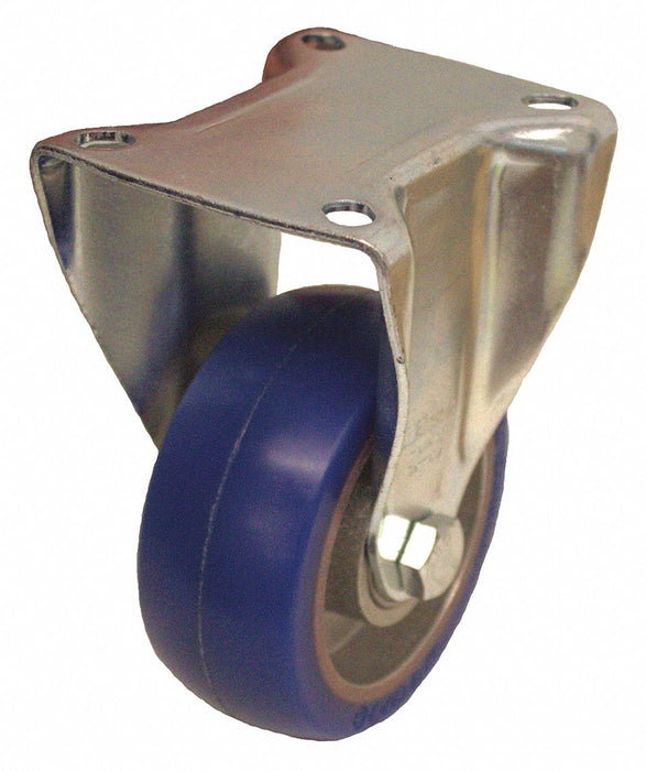 Plate Caster Rigid Polyurethane 6 1/8 H