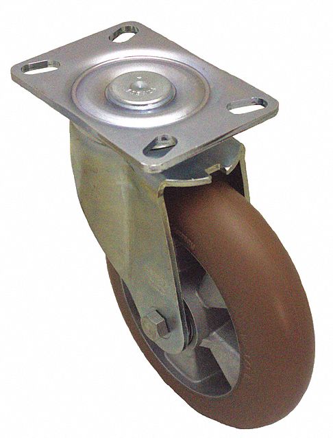 Plate Caster Swivel Polyurethane 9 5/8 H