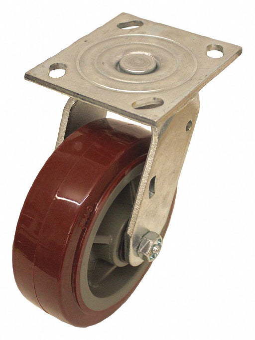 Plate Caster Swivel Polyurethane 7 1/2 H