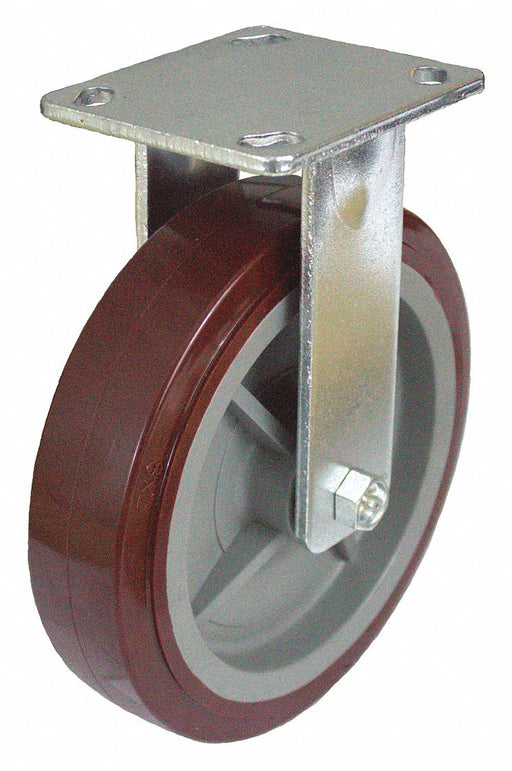 Plate Caster Rigid Polyurethane 6 1/2 H