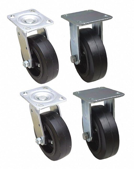 Plate Casters Rigid Swivel 7 1/2 H PK4