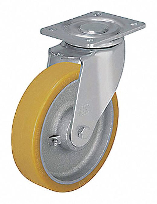Plate Caster Swivel Polyurethane 5 1/2 H