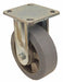 Plate Caster Rigid Rubber 6 1/2 H