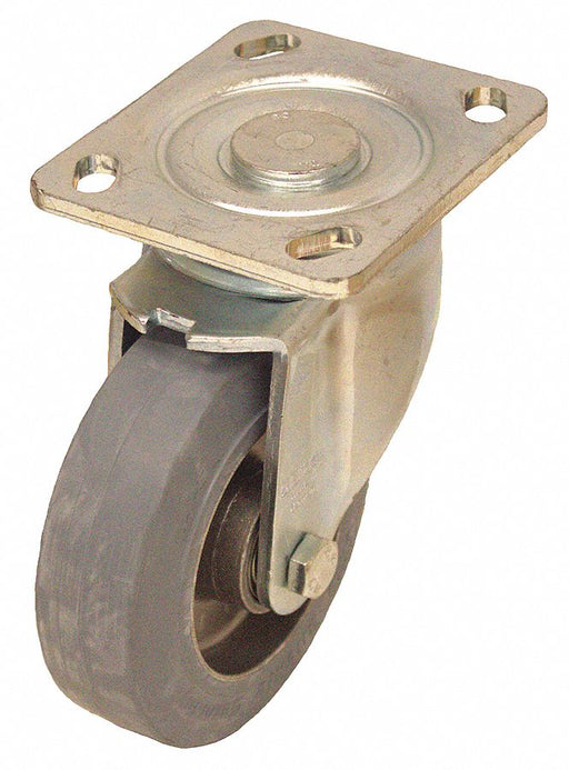 Plate Caster Swivel Rubber 6 1/2 H