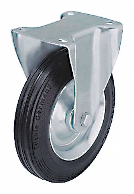 Solid Rubber Plate Caster Rigid 585 lb.