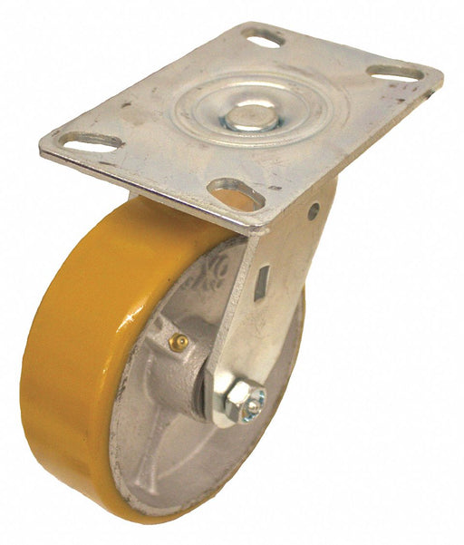 Plate Caster Swivel Polyurethane 7 1/2 H