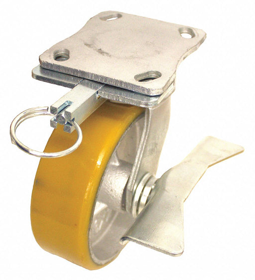 Plate Caster Swivel Polyurethane 7 1/2 H