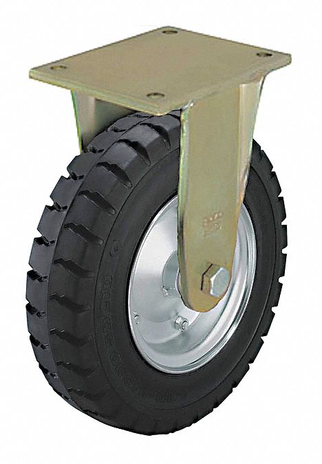 Plate Caster Rigid Rubber 18 5/8 H