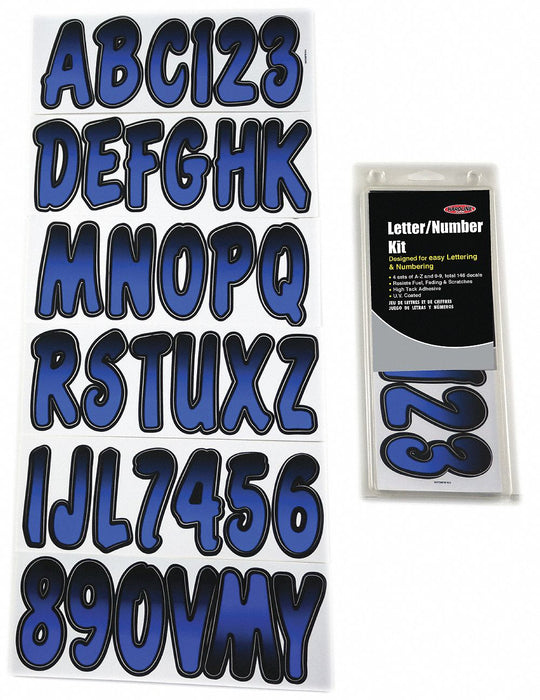 LetterandNumberLabelSet 3inH 1-1/2inW