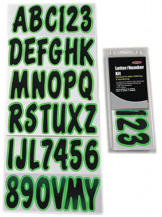 LetterandNumberLabelSet 3inH 1-1/2inW
