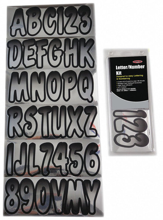 LetterandNumberLabelSet 3inH 1-1/2inW
