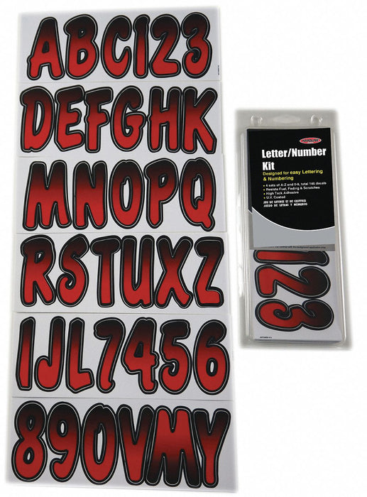 LetterandNumberLabelSet 3inH 1-1/2inW