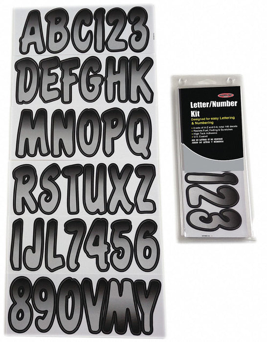 LetterandNumberLabelSet 3inH 1-1/2inW