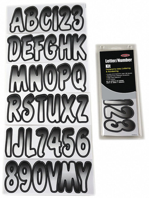 LetterandNumberLabelSet 3inH 1-1/2inW