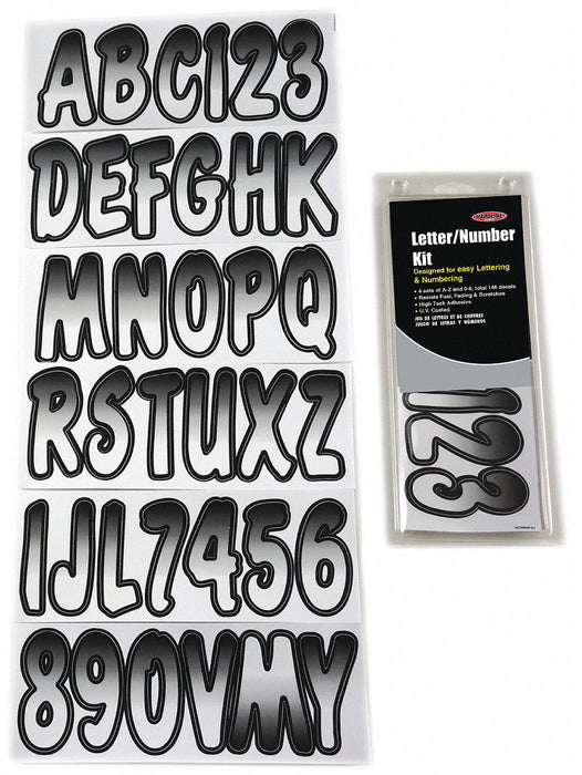 LetterandNumberLabelSet 3inH 1-1/2inW