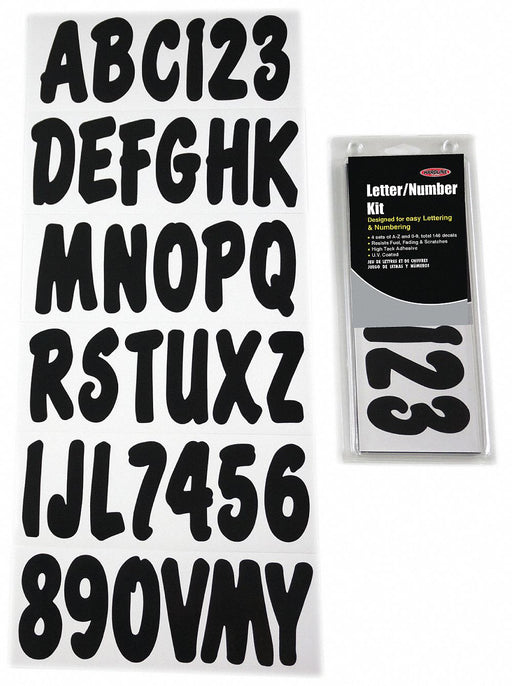 LetterandNumberLabelSet 3inH 1-1/2inW