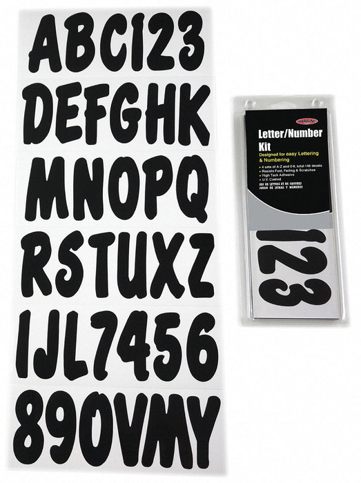 LetterandNumberLabelSet 3inH 1-1/2inW
